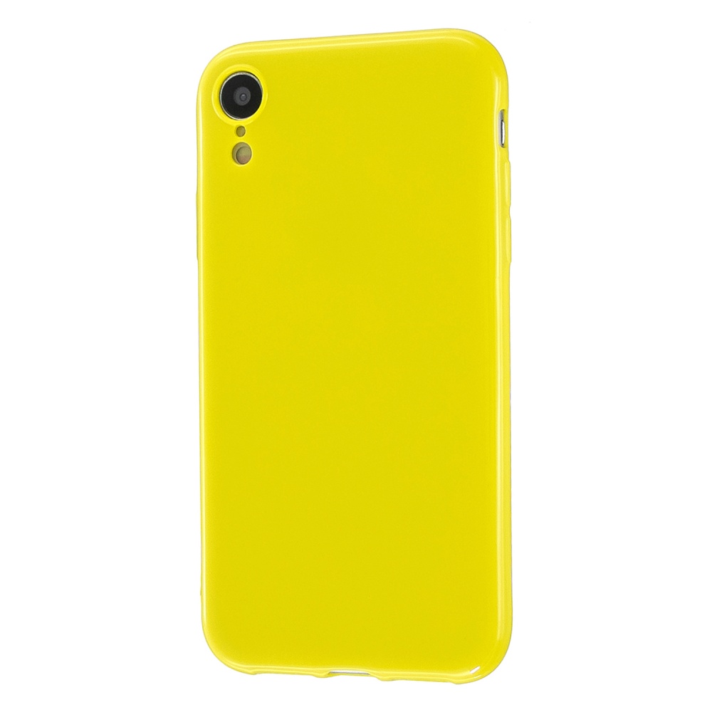 For iPhone X/XS/XS Max/XR Cellphone Cover Slim Fit Bumper Protective Case Glossy TPU Mobile Phone Shell Lemon yellow - Image 2