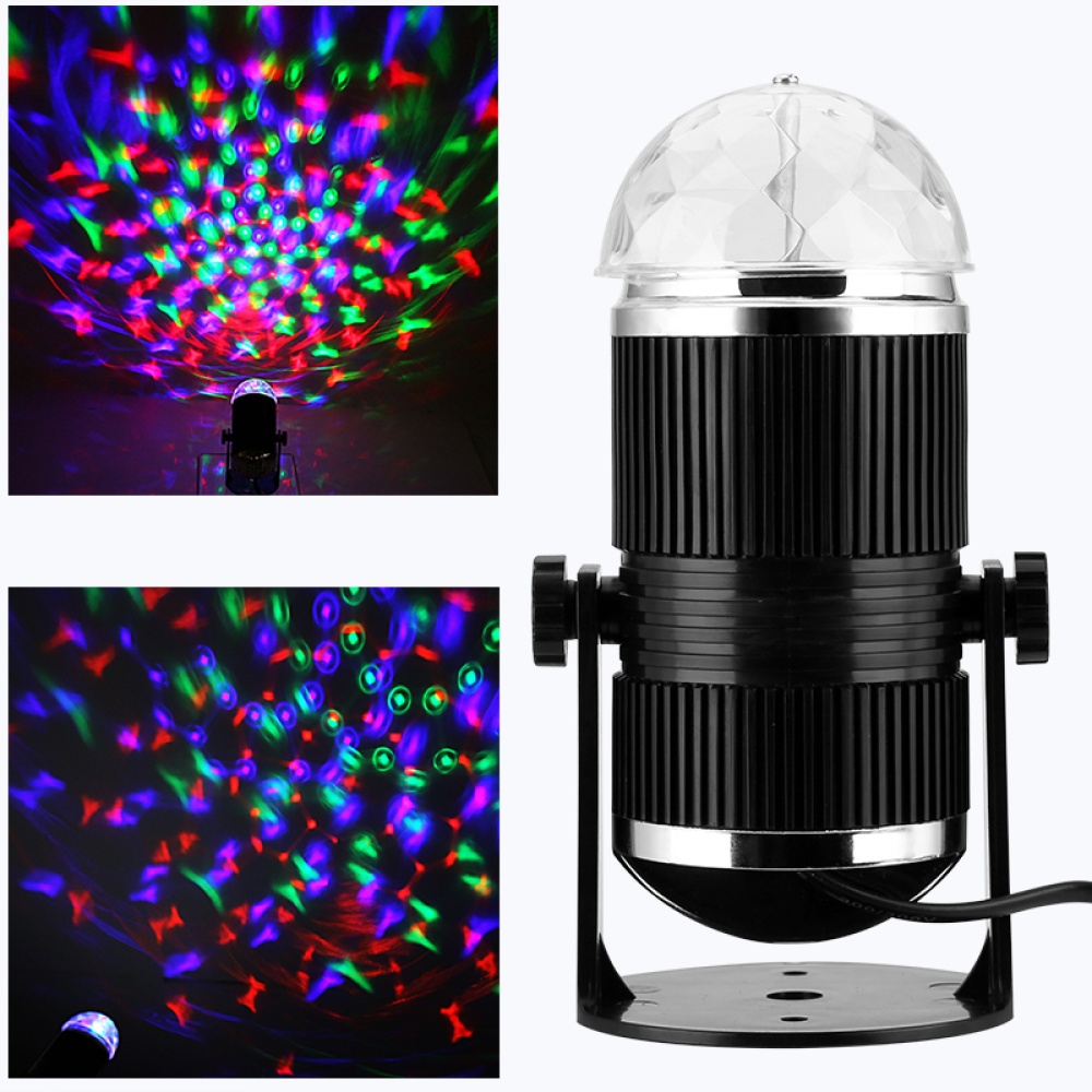 RGB Disco Light - 3 Watt, Sound Active, Rotating Light, Large And Stunning Visual Effects