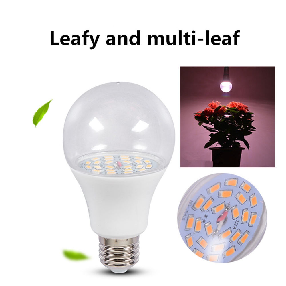 LED E27 85-265V 7W Plant Growing Light Bulb for DIY Horticulture Indoor Outdoor Gardening succulents