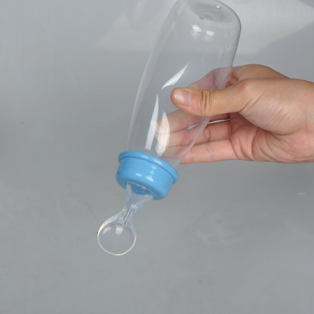 Baby 240ml Rice Paste Bottle PP Squeeze blue