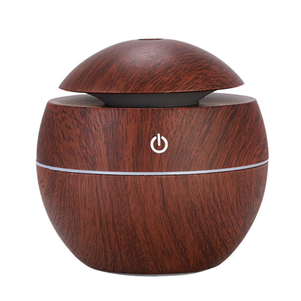 Wood Grain Mist Humidifier USB Charging Mute Tabletop Aromatherapy Machine for Home Office Dark wood grain