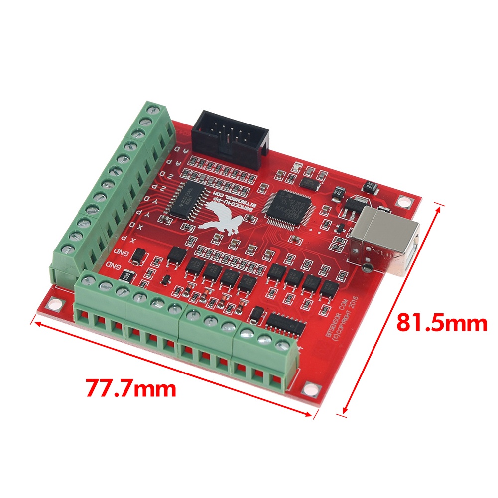 CNC USB MACH3 100Khz Breakout Board 4 Axis Interface Driver Motion Controller red - Image 2