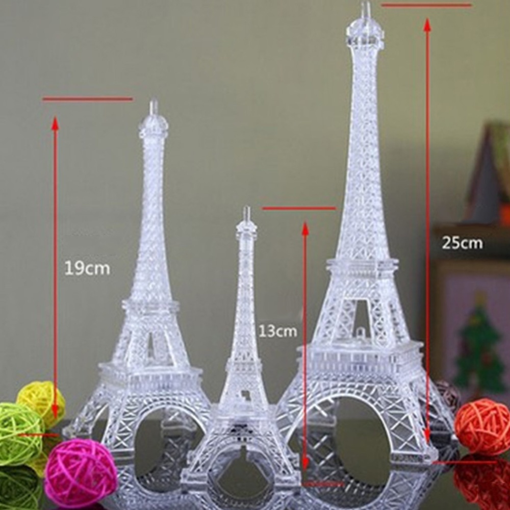 Colorful Romantic Eiffel Tower LED Night Light Desk Wedding Bedroom Decorate Lamp Child Gift big