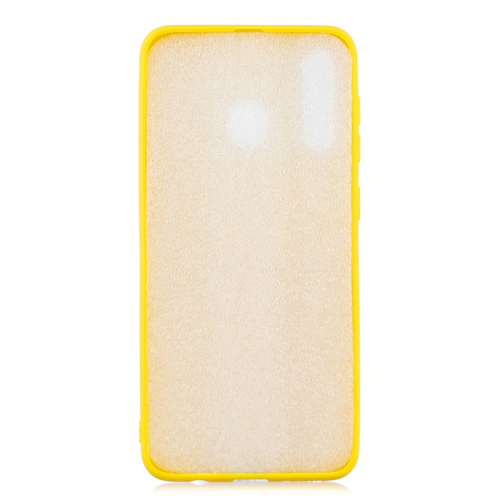 For HUAWEI Y9 2019 Lovely Candy Color Matte TPU Anti-scratch Non-slip Protective Cover Back Case yellow - Image 2