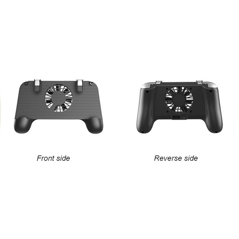 PUBG L1R1 Game Shooter Mobile Phone Gamepad Joystick Controller Ultra-Portable Grip Holder with Mute Heat Dissipation Fan black - Image 3