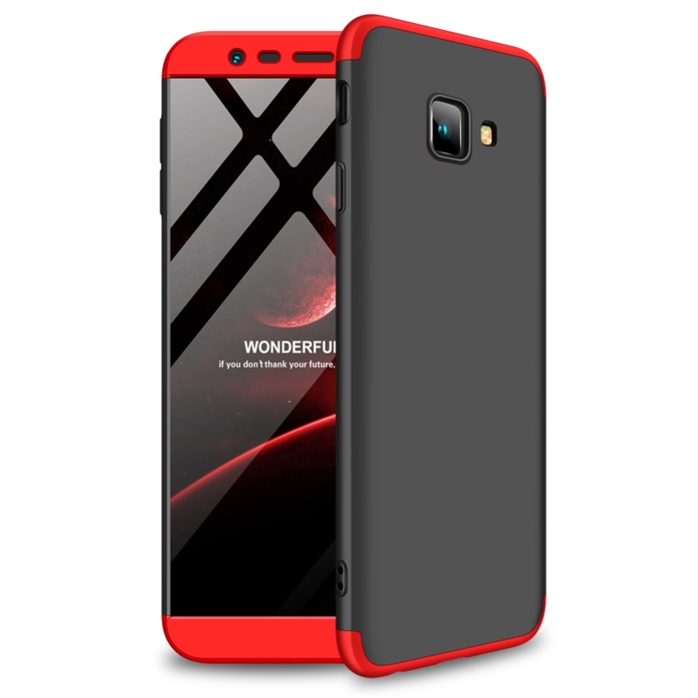 For Samsung J4 Plus/ Prime 3 in 1 360 Degree Non-slip Shockproof Full Protective Case Red black red_Samsung - Image 2