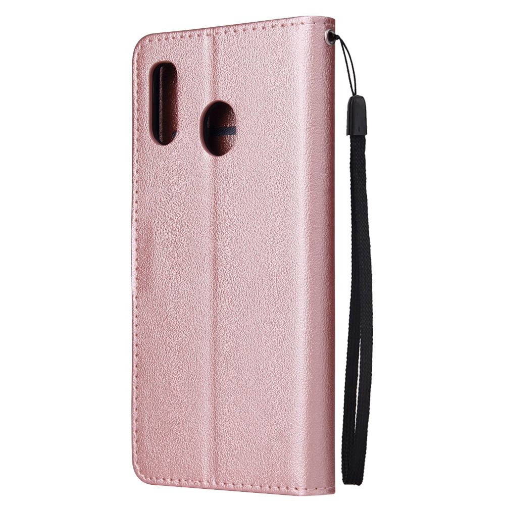 For Samsung A30/A20 Flip-type Leather Protective Phone Case with 3 Card Position Buckle Design Cover Rose gold - Image 2