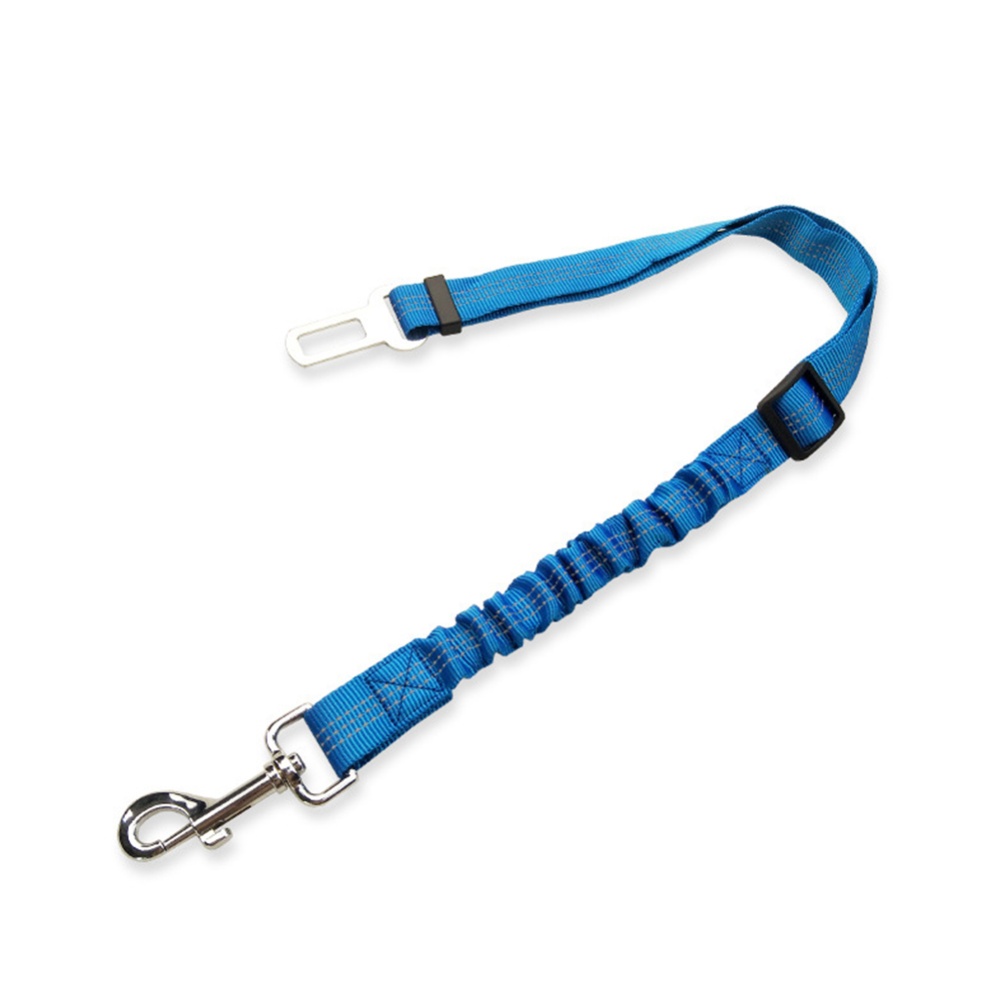 Car Seat Belt Dog Leash Elastic Reflective Safety Traction Rope blue_L - Image 2