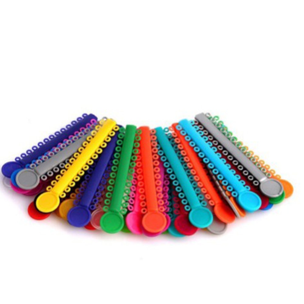 40Pcs/set Dental Elastomeric Ligature Ties Orthodontics Elastic Rubber Bands Teeth Care Random Color - Image 3