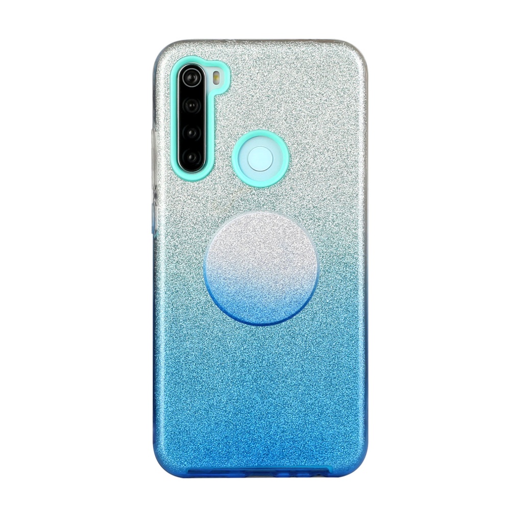 For OPPO Realme 5/Realme 5 Pro/A5 2020/A9 2020/A52/A92 Phone Case Gradient Color Glitter Powder Cover with Airbag Bracket blue - Image 2