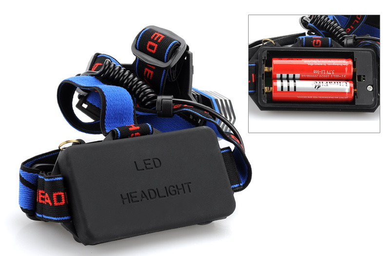 CREE XM-L 2x T6 LED Headlamp - 1600 Lumens, 4 Modes, USB Output - Image 2