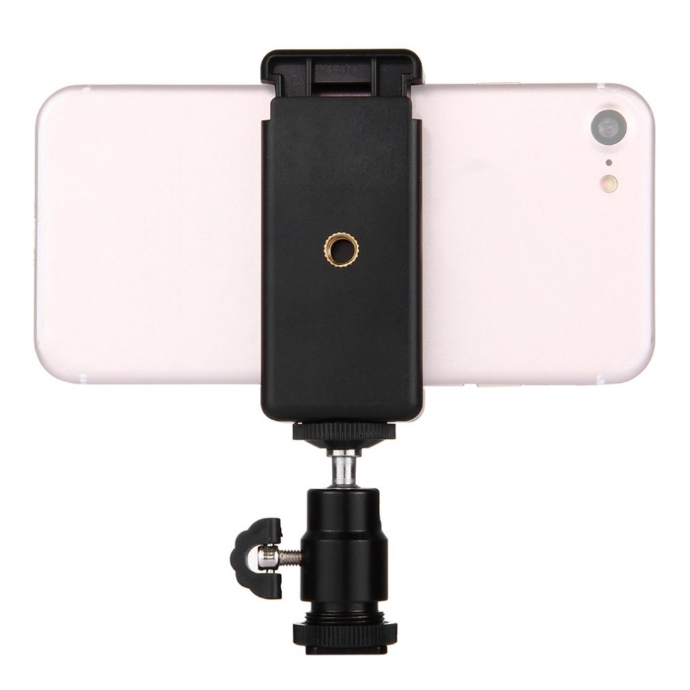 PULUZ Universal 360 Degrees Stable Hot Shoe Tripod Head for Smartphones Phones black - Image 2