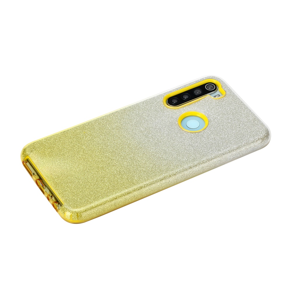 For OPPO Realme 5/Realme 5 Pro/A5 2020/A9 2020/A52/A92 Phone Case Gradient Color Glitter Powder Cover with Airbag Bracket yellow - Image 2