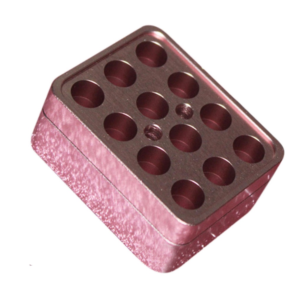 Aluminum Pink Diy Lipstick Mold with 12Holes Lipbalm Fill Mould Maker Tools
