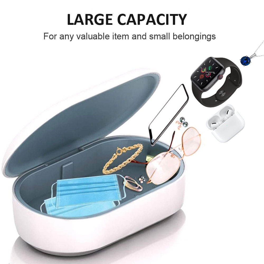 2 in 1 Multifunctional Ultraviolet Sterilization Box Mobile Phone Wireless Charger Electrical Appliances white - Image 2