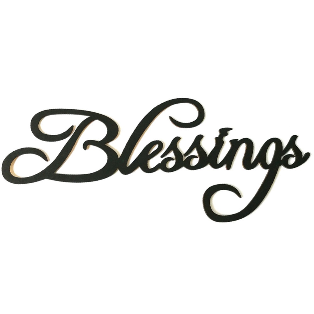 Wooden Black Letter Wall Decoration Stylish Hanging Pendant Ornament Blessings