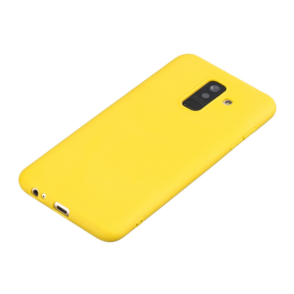 for Samsung A6 plus 2018 Lovely Candy Color Matte TPU Anti-scratch Non-slip Protective Cover Back Case yellow - Image 2