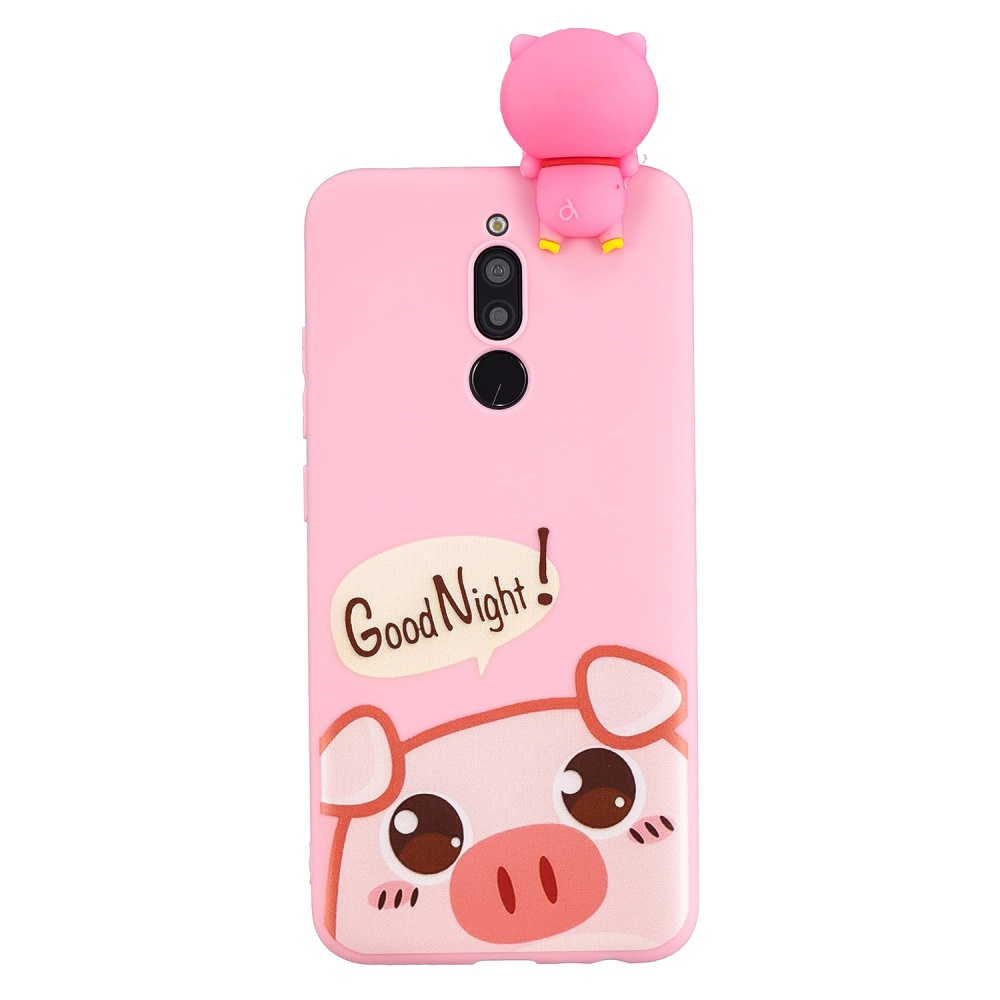 For Redmi 8/8A/5/Note 8T Mobile Phone Case Cute Cellphone Shell Soft TPU Cover with Cartoon Pig Duck Bear Kitten Lovely Pattern Rose - Image 2