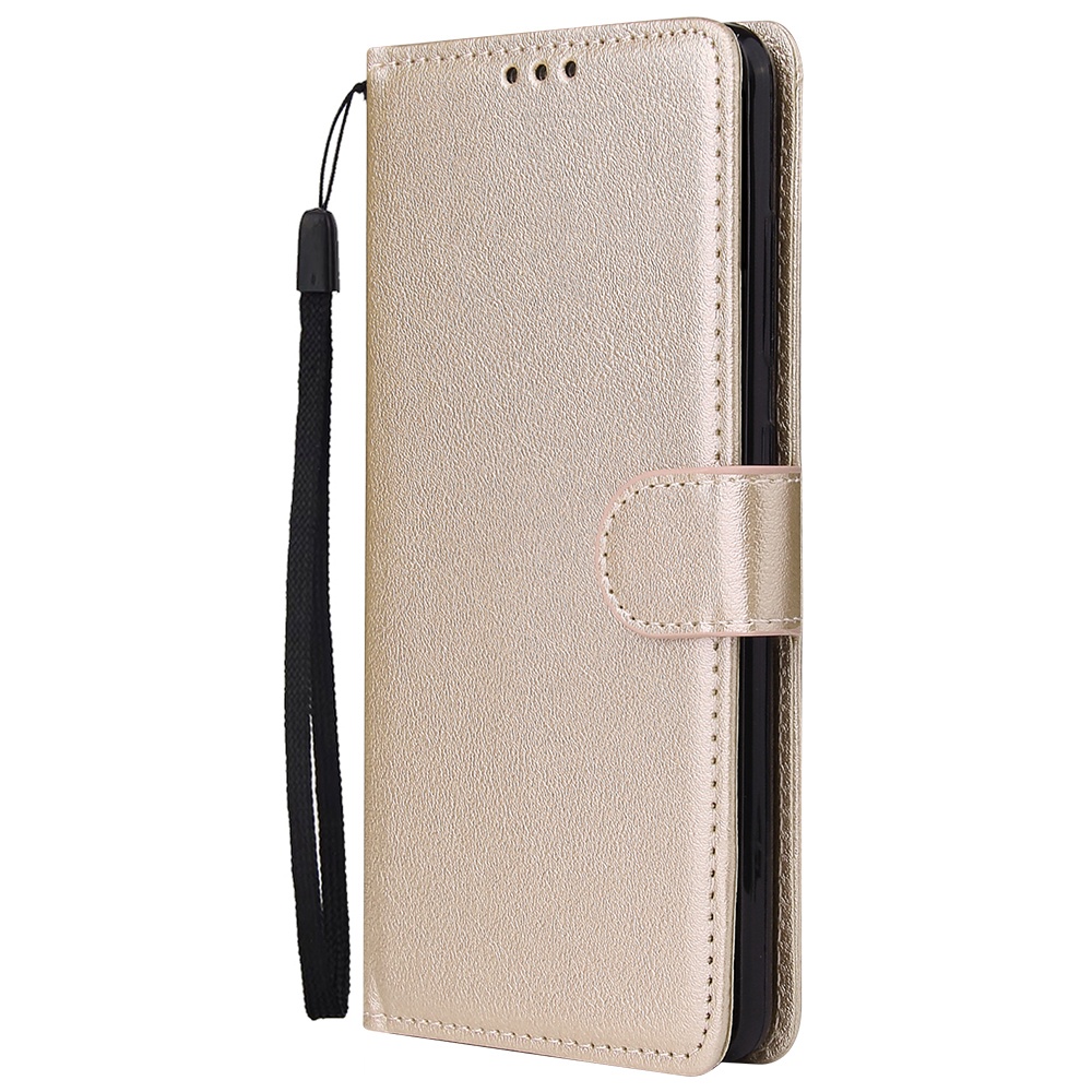 For Samsung A51 Phone Case PU Leather Shell All-round Protection Precise Cutout Wallet Design Cellphone Cover Gold - Image 2