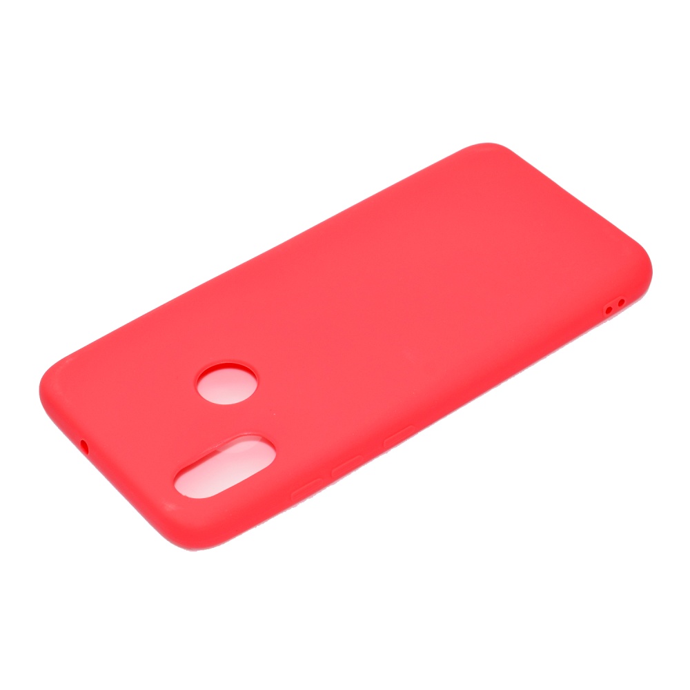 For HUAWEI Y6 2019 Lovely Candy Color Matte TPU Anti-scratch Non-slip Protective Cover Back Case red - Image 2