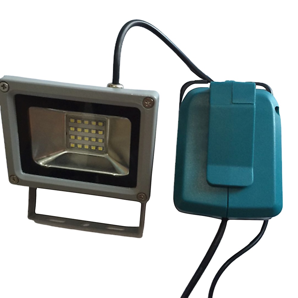 USB Power Charger Adapter Converter + 10W LED Light for MAKITA ADP05 18V 14.4V Lithium Battery blue