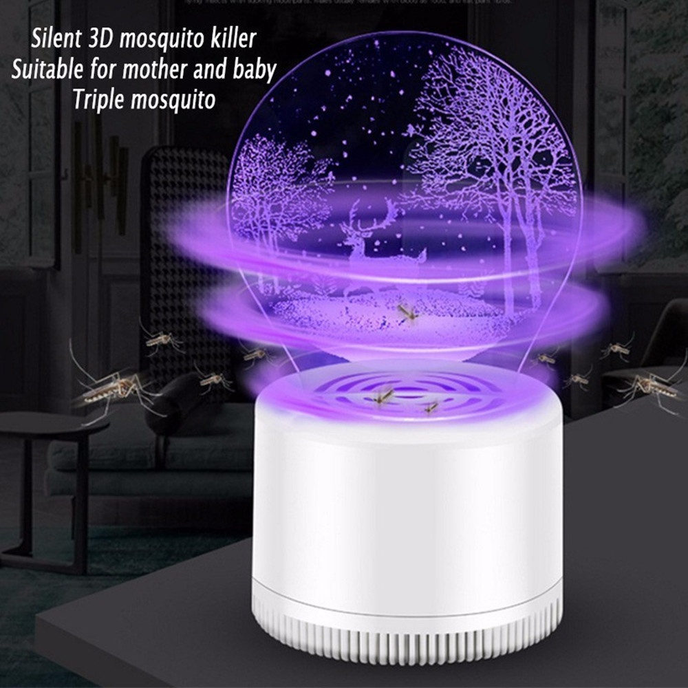 3D Mosquito Killer Lamp USB LED Home Trap Pregnant Baby Radiationless Repellent - Love 06 - Image 3