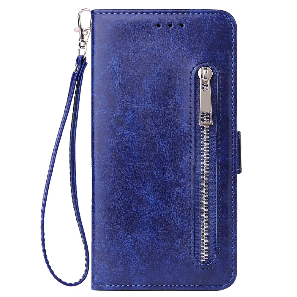 For Huawei Enjoy 9-Y7 2019-Y7 PRIME 2019 with fingerprint hole - Y7 PRO Solid Color PU Leather Zipper Wallet Double Buckle Protective Case S - Image 2