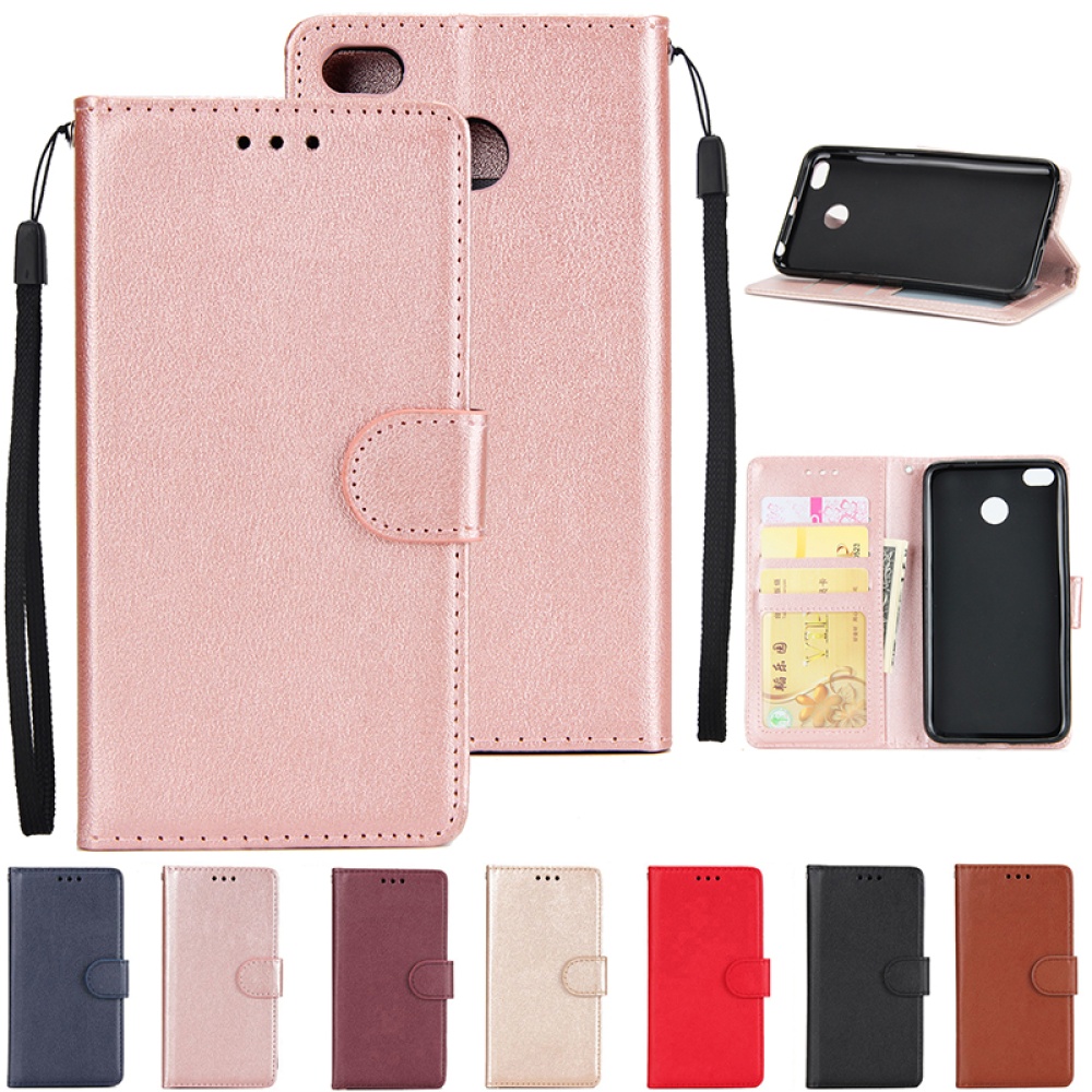 Ultra Slim Shockproof Full Protective Case with Card Wallet Slot for Xiaomi Redmi 4X Rose gold - Image 2