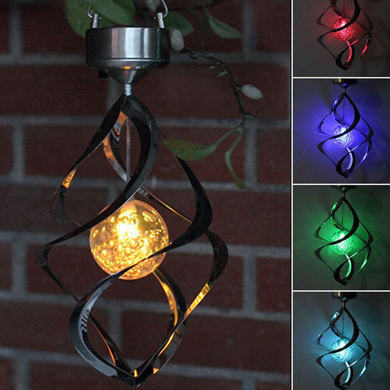 Wind Spinner LED Lamp Outdoor Hanging Chime Light - Image 2