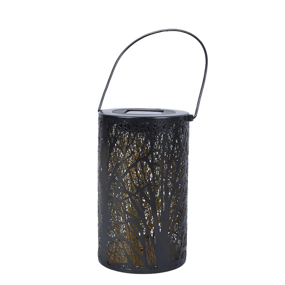 LED Solar Lantern Metal Hanging Lights for Outdoor Garden Yard Tabletop Patio Lawn Decor warm light_Tree light