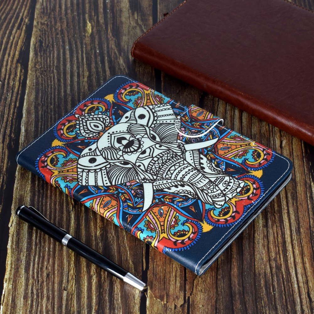 For iPad Pro 11 Laptop Protective Case Smart Stay Color Painted PU Cover with Front Snap owl - Image 2