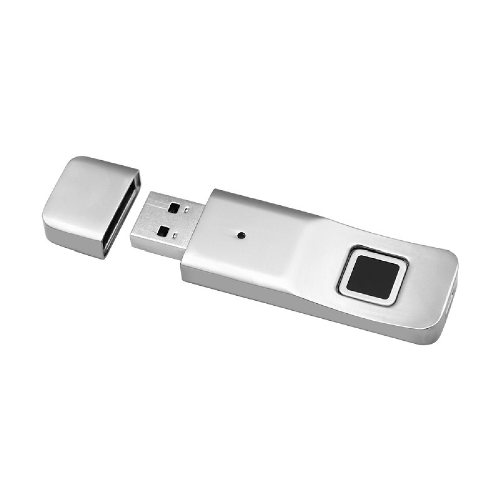 Metal Fingerprint U Disk Business Security Privacy Storage 32G USB3.0 Silver - Image 2