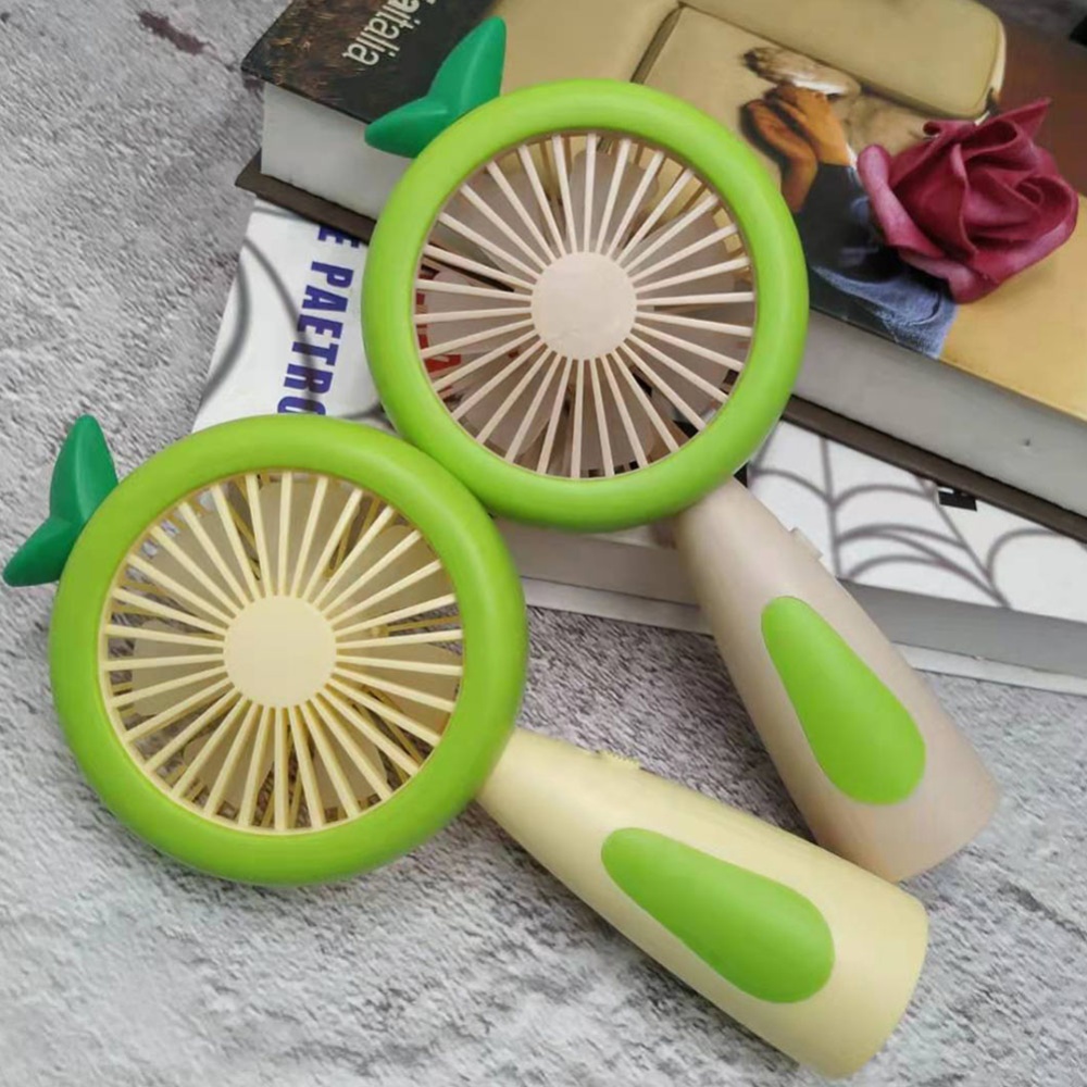 Handheld Fan USB Rechargeable Cooler with Night Light Table Desktop Cooling green_19.5x9.5x4