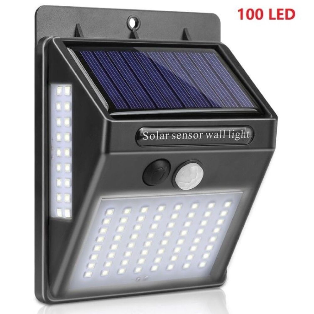 100LEDs 3 Sides Luminous Solar Powered Light Control IP65 Waterproof Motion Sensor Wall 64+18+18led - Image 3