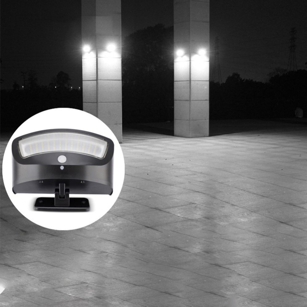 36LEDs Motion Sensor Light Waterproof Security Wireless Solar Powered Flood Wall Lamp for Patio Yard Black shell white light - Image 3