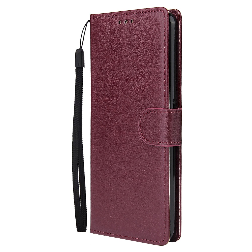 For OPPO F11 pro Wallet-type PU Leather Protective Phone Case with Buckle & 3 Card Position brown - Image 2