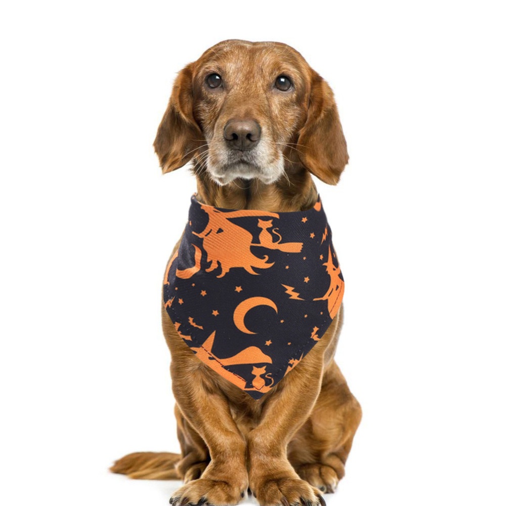 Decorative Scarf Printing Generic Pet Saliva Towel for Dogs and Cats 04 Witch (single layer)_Suitable pets with a neck circumference of 20-4 - Image 3