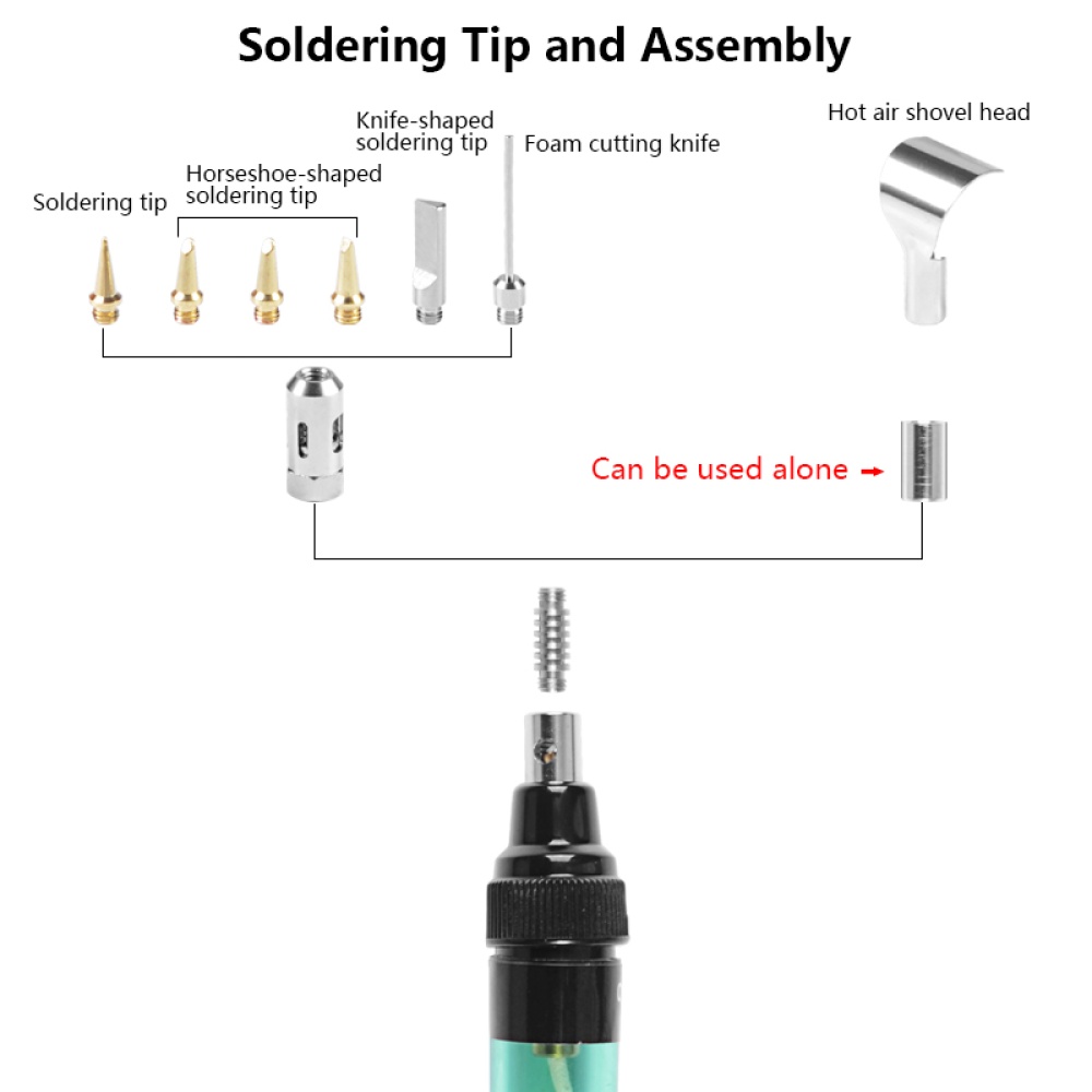 MT-100 Electric Gas Soldering Iron Gun Blow Torch Welding Tools Package A - Image 2