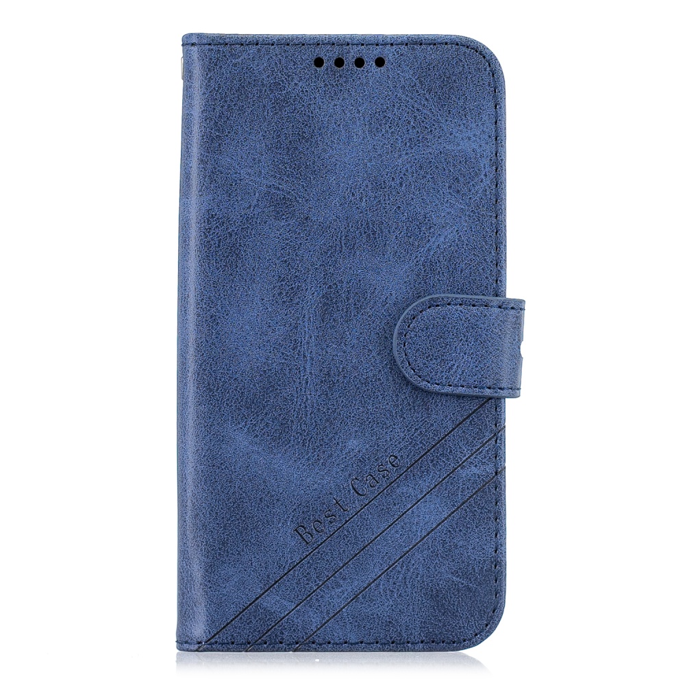 For HUAWEI Y5 2019 Denim Pattern Solid Color Flip Wallet PU Leather Protective Phone Case with Buckle & Bracket black - Image 2