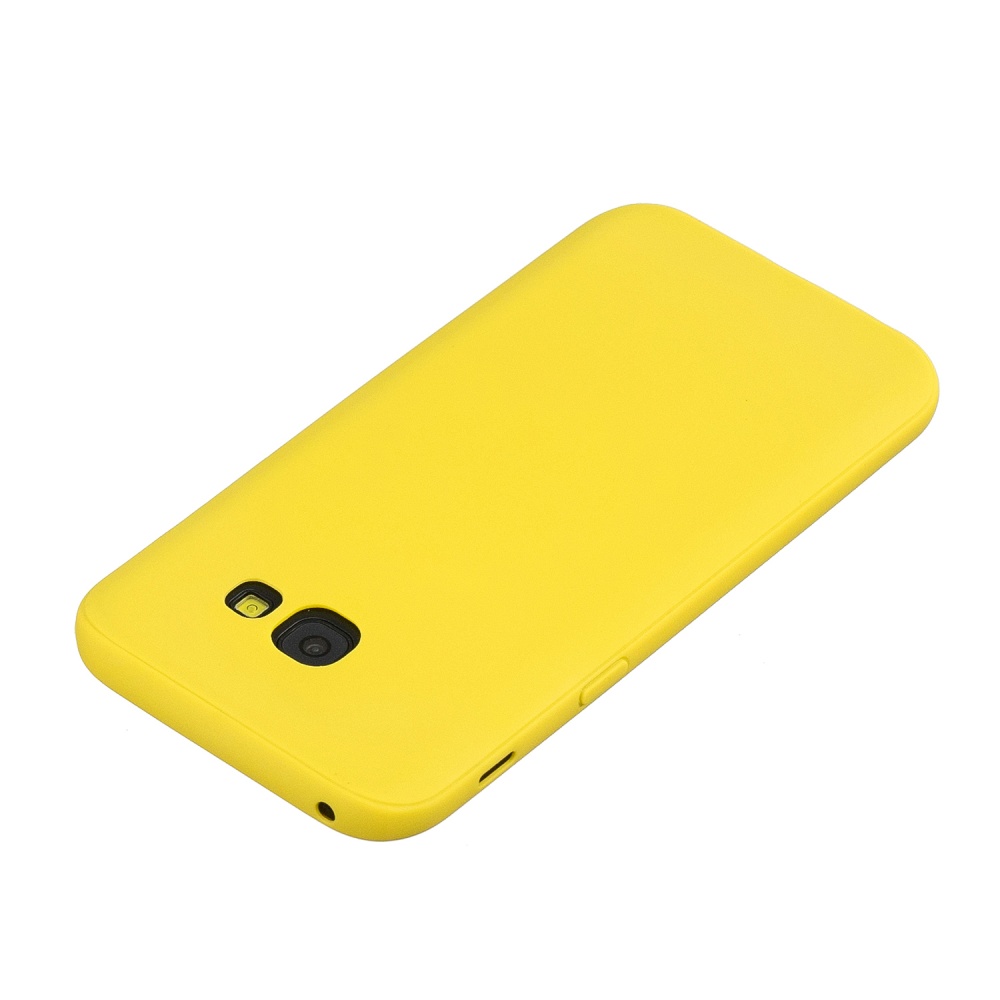 for Samsung A5 2017 Cute Candy Color Matte TPU Anti-scratch Non-slip Protective Cover Back Case yellow - Image 2