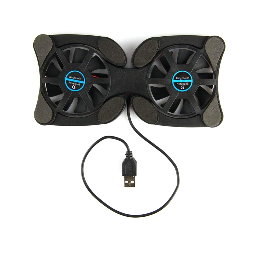 Foldable USB Laptop Cooling Pads with Double Fans Mini Octopus Notebook Cooler Pad for 7-15 Inch black - Image 3