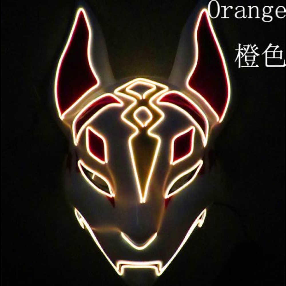 LED Cold Light Mask for Party Festive Christmas Halloween Costume Part Bar Dress Up Standard mask pink - Image 2