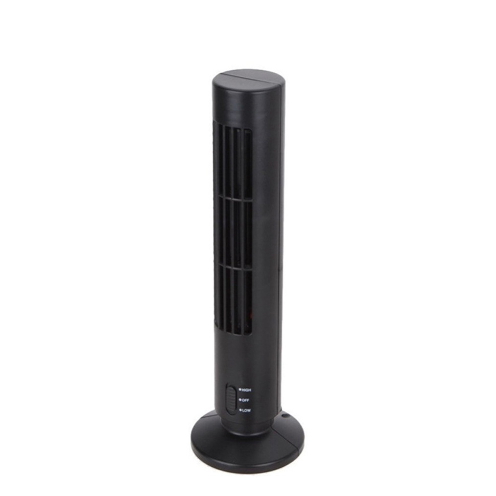 Portable Mini USB Tower Fan for Laptop Bladeless Home Office Tabletop Cooling black_330*110mm