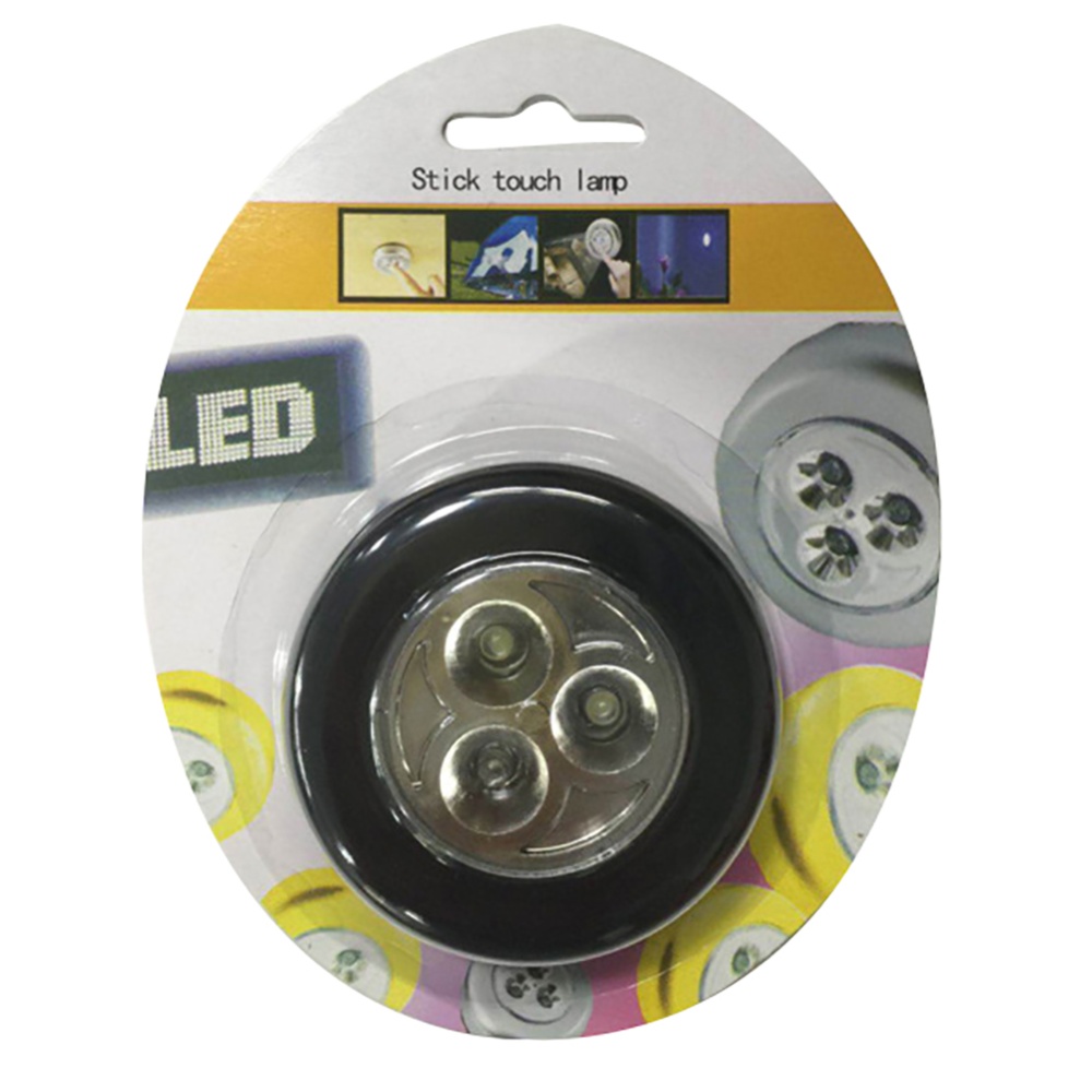 LED Bright Pat Lamp for Home Bedroom Emergency Night Light black