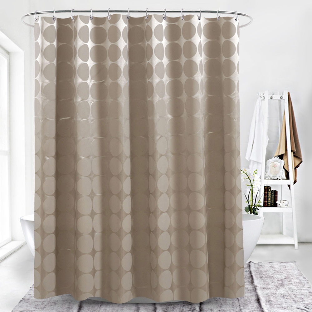 Waterproof Shower Curtains Thicken Circle Printed Curtain for Bathroom 180CM wide * high - Image 2