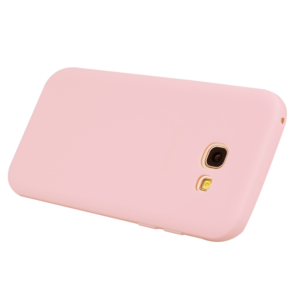 for Samsung A5 2017 Cute Candy Color Matte TPU Anti-scratch Non-slip Protective Cover Back Case Light pink - Image 2