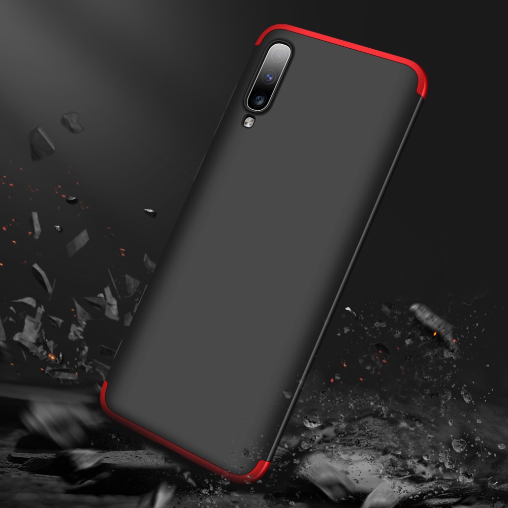 For Samsung A70 Ultra Slim PC Back Cover Non-slip Shockproof 360 Degree Full Protective Case Red black red - Image 2