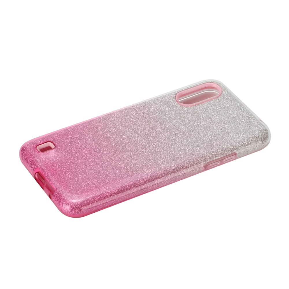 For Samsung A01/A11 European version/A31/A71 Phone Case Gradient Color Glitter Powder Cover with Airbag Bracket Pink - Image 2