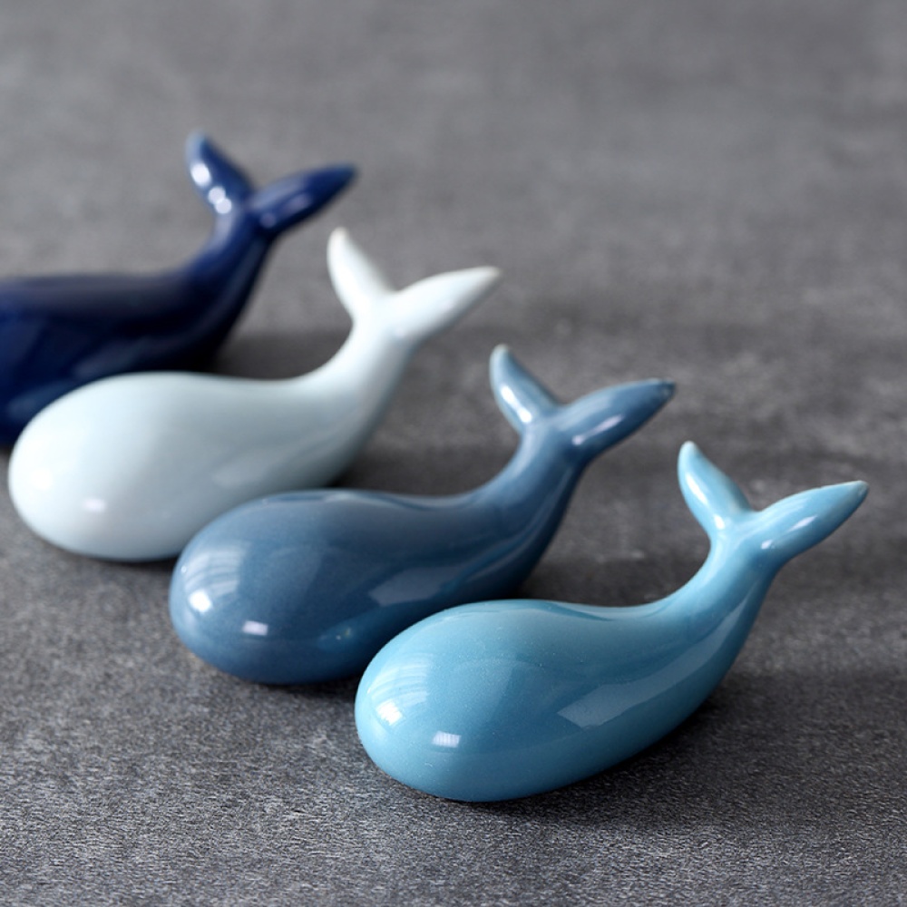 Cute Dolphin Shape Porcelain Chopstick Rest Dining Table Decoration - Image 3