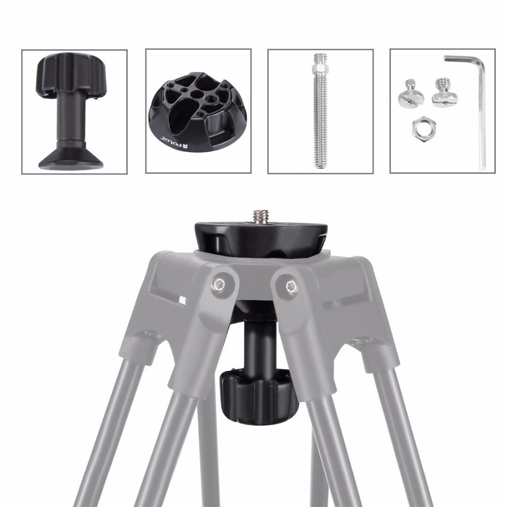 75mm Alloy Camera Tripod Rail Slide Hydraulic Base Photography Equipment black - Image 2